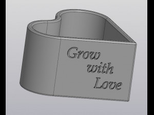 flowerpot heart Modèles 3D en vedette
