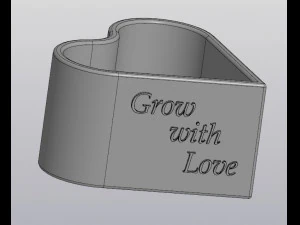 flowerpot heart 3D Print Model