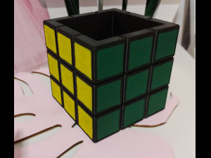 flowerpot rubiks cube 3D-printmodel