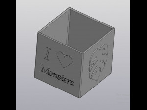 flowerpot monsteramonday 3D 打印模型