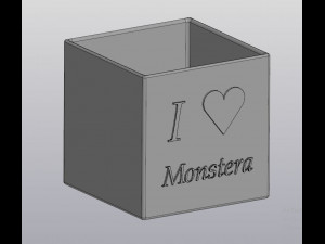 flowerpot monsteramonday 3D 打印模型