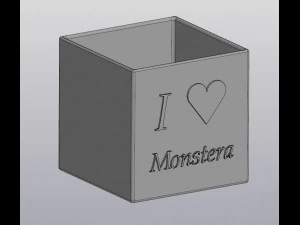 flowerpot monsteramonday 3D Print Model