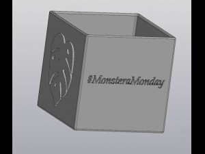 flowerpot monsteramonday 3D 打印模型