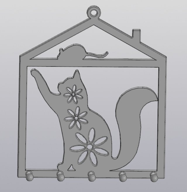 hanging key holder cat mouse Modelo de Impressão 3D .c4d .max .obj .3ds .fbx .stl .blend 