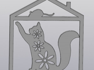 hanging key holder cat mouse 3D Print Model