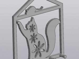 hanging key holder cat mouse Modelo de Impressão 3D