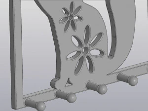 hanging key holder cat mouse 3D Print Model