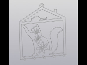 hanging key holder cat mouse Modelo de Impressão 3D