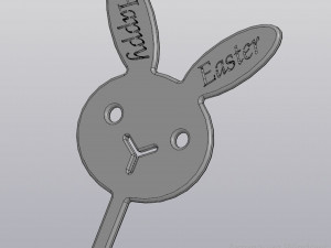 cupcake topper happy easter bunny Modello di stampa 3D