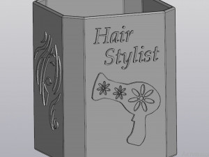 hair stylist - beauty salon - accessories holder Modelo de Impressão 3D