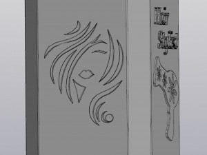 hair stylist - beauty salon - accessories holder Modelo de Impressão 3D