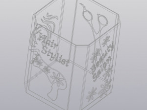 hair stylist - beauty salon - accessories holder Modelo de Impressão 3D