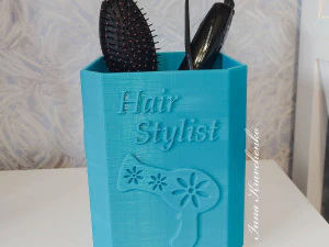 हेयर स्टाइलिस्ट - ब्यूटी सैलून - सहायक उपकरण धारक 3D प्रिंट मॉडल