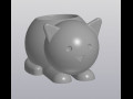 flowerpot cat Modello di stampa 3D