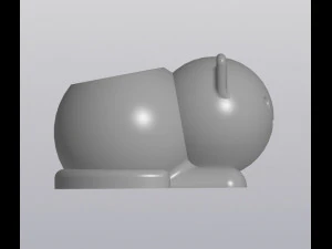 flowerpot cat 3D Print Model