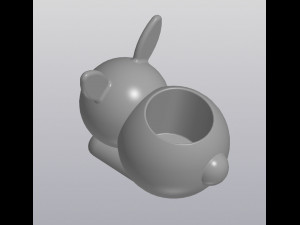 flowerpot bunny Model do druku 3D