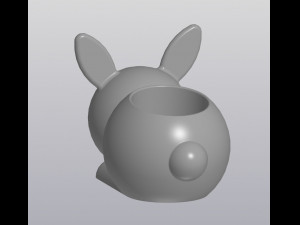 flowerpot bunny Model do druku 3D