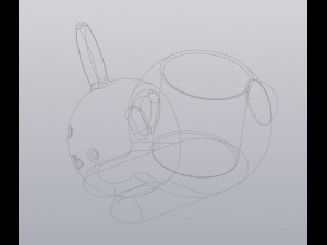 flowerpot bunny Model do druku 3D