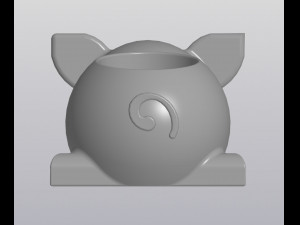 flowerpot pig 3Dプリントモデル