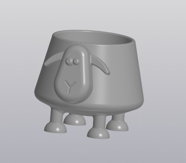 flowerpot crazy sheep Modèles 3D en vedette .c4d .max .obj .3ds .fbx .stl .blend 