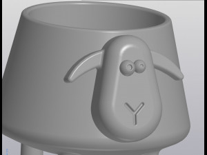 flowerpot crazy sheep Modèles 3D en vedette