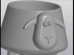 flowerpot crazy sheep 3D Print Model