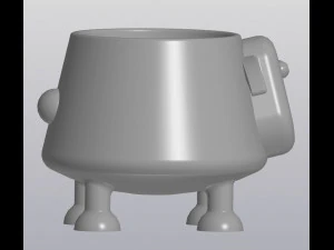flowerpot crazy sheep 3D Print Model