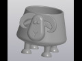 flowerpot crazy ram Modello di stampa 3D