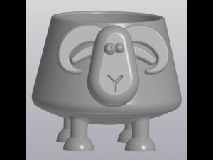 flowerpot crazy ram Modelo de Impressão 3D