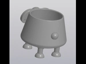 flowerpot crazy ram 3D Print Model