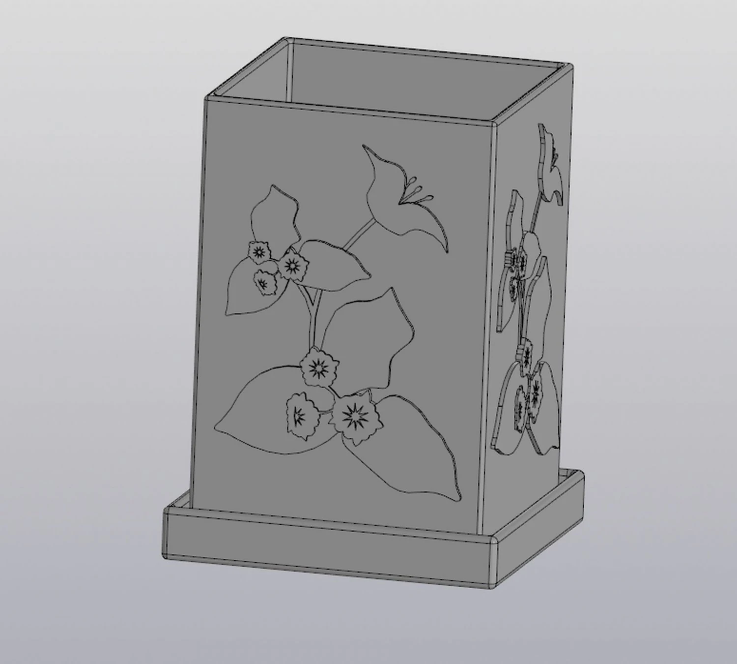 flowerpot bougainvillea 3D Print Model .c4d .max .obj .3ds .fbx .stl .blend