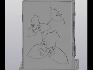 flowerpot bougainvillea 3D Print Model