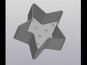 flowerpot star 3D Print Model