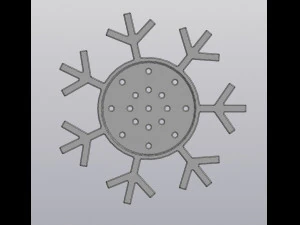 flowerpot snowflake 3D Print Model