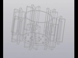 flowerpot snowflake 3D Print Model