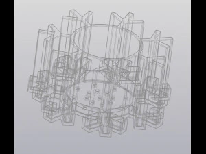 flowerpot snowflake 3D Print Model