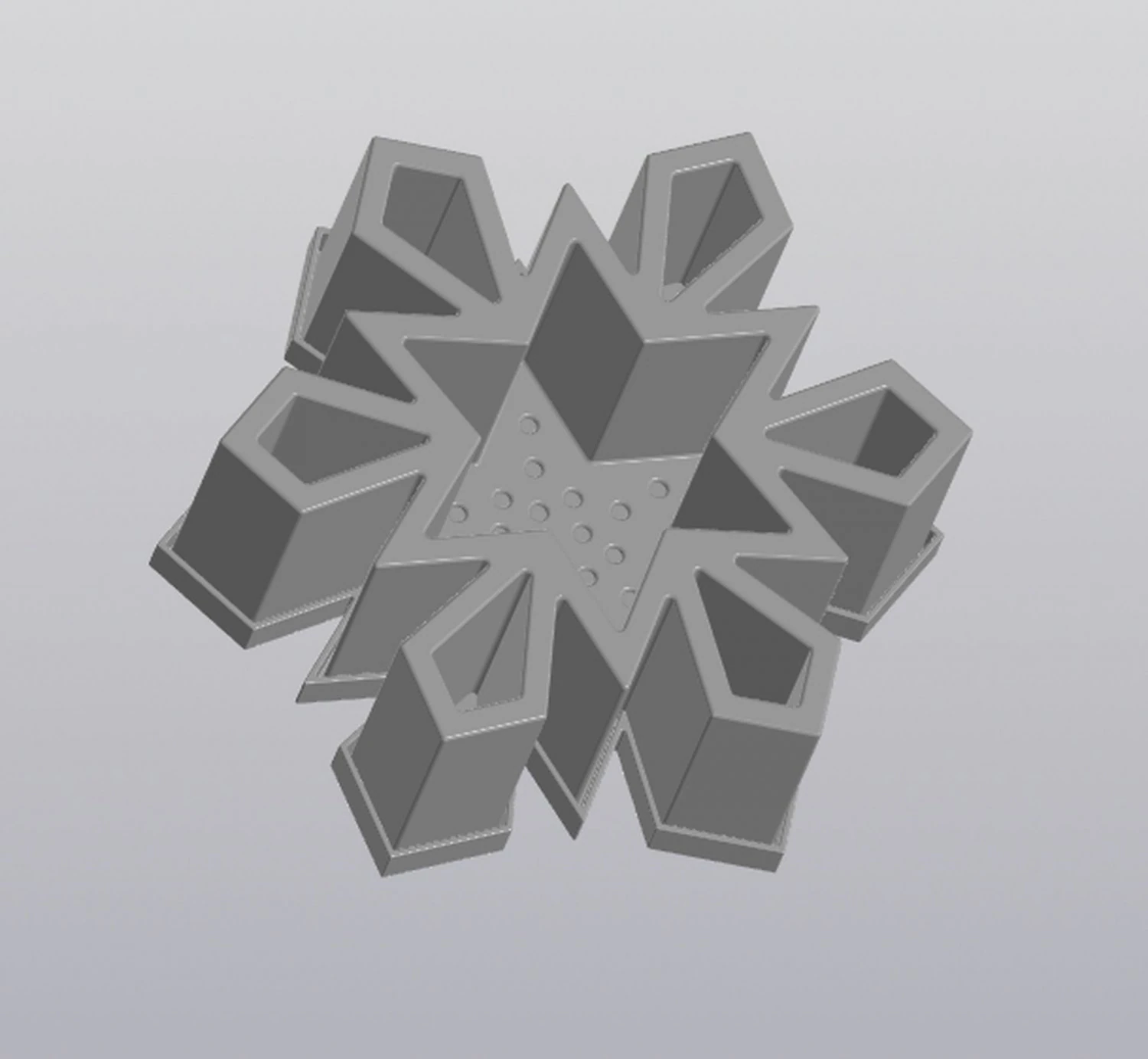 flowerpot snowflake 3D Print Model .c4d .max .obj .3ds .fbx .stl .blend