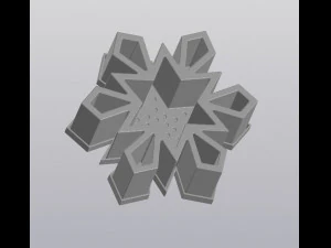 flowerpot snowflake 3D Print Model
