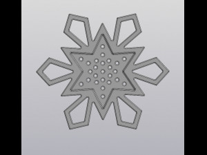flowerpot snowflake 3D प्रिंट मॉडल