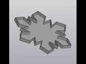 flowerpot snowflake 3D Print Model
