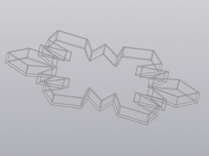 flowerpot snowflake 3D प्रिंट मॉडल