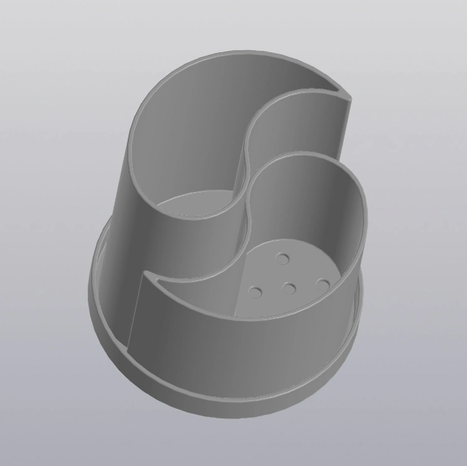 flowerpot yin yang 3D Print Model .c4d .max .obj .3ds .fbx .stl .blend 