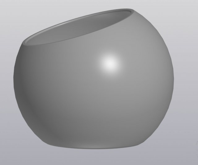 flowerpot truncated sphere Modèles 3D en vedette .c4d .max .obj .3ds .fbx .stl .blend 