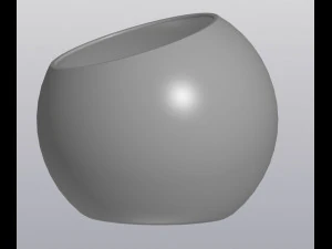flowerpot truncated sphere 3D Print Model