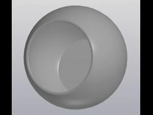 flowerpot truncated sphere 3D Print Model