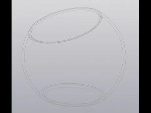 flowerpot truncated sphere 3D Print Model