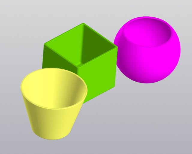 flowerpots geometric bodies 3D Print Model .c4d .max .obj .3ds .fbx .stl .blend
