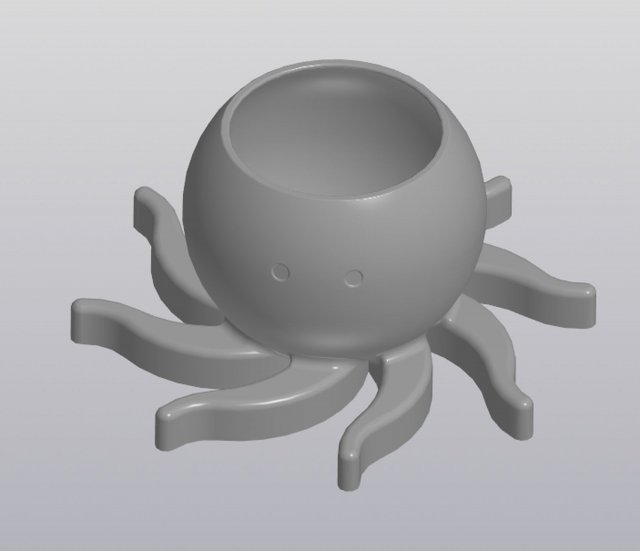 flowerpot octopus 3D Принт Модель .c4d .max .obj .3ds .fbx .stl .blend 