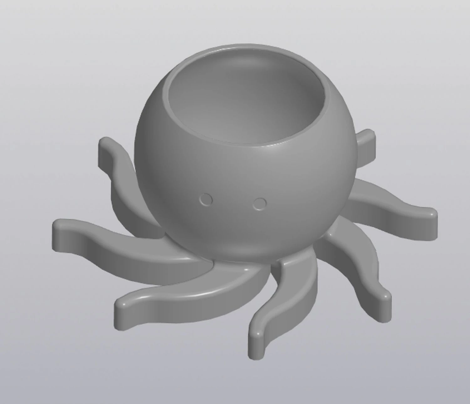flowerpot octopus 3D Print Model .c4d .max .obj .3ds .fbx .stl .blend 