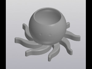 flowerpot octopus 3Dプリントモデル